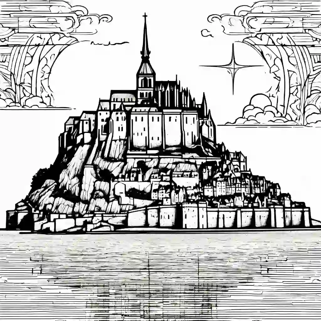 Le Mont Saint Michel coloring pages